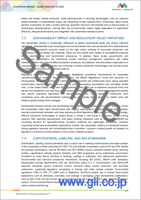 サンプル2：イソシアネートの世界市場 (～2030年)：タイプ (MDI・TDI・脂肪族)・用途 (発泡体・接着剤&シーラント・塗料)・エンドユーザー産業 (自動車・建築&建設・家具&寝具・消費財・工業用塗料)・地域別