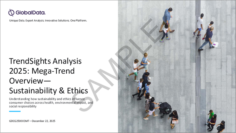 表紙：メガトレンドの概要 - サステナビリティと倫理：TrendSights Analysis（2025年）