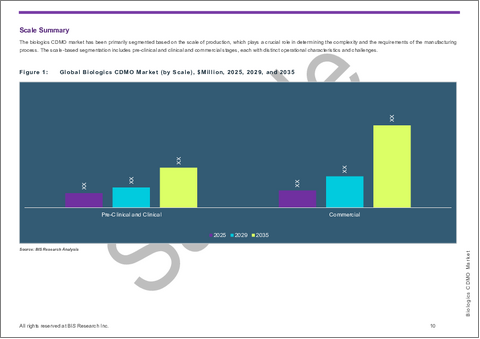 サンプル1：バイオ医薬品CDMOの世界市場：規模・細胞タイプ・分子タイプ・適応症・サービス・地域別の分析・予測 (2025～2035年)