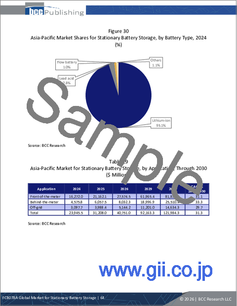 サンプル2：定置型蓄電池の世界市場