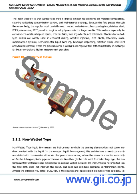 サンプル1：流量計（液体用）－世界市場シェア・ランキング、2026年～2032年の総売上高および需要予測