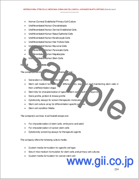 サンプル2：間葉系幹細胞/治療用シグナル伝達細胞（MSCs）：進展と応用（2026年）