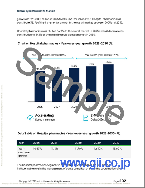 サンプル2:タイプ2糖尿病の世界市場 2026年~2030年
