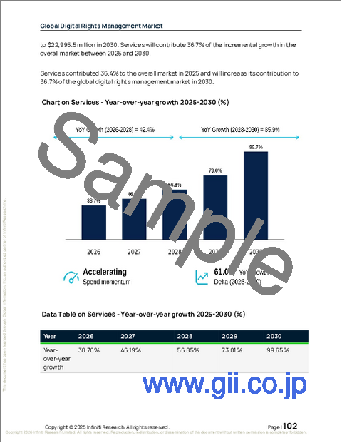 サンプル2:デジタル著作権管理の世界市場 2026年~2030年
