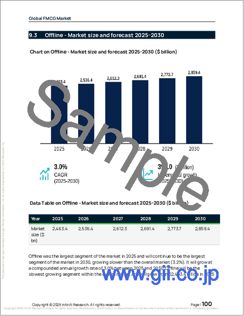 サンプル2：FMCGの世界市場、2026年～2030年