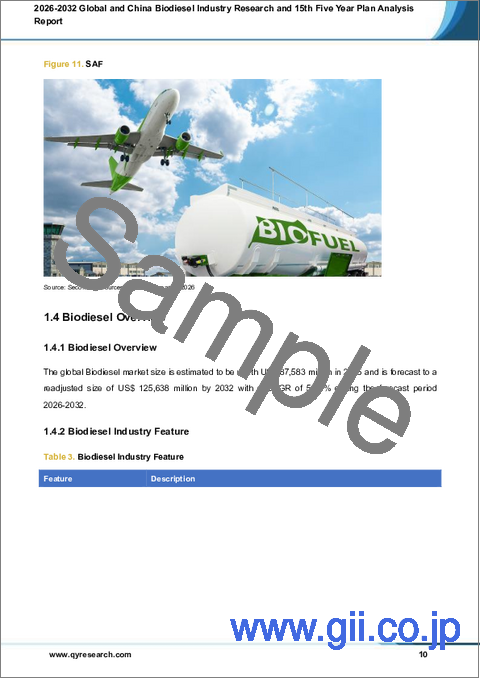 サンプル1：2026-2032年世界のバイオディーゼル産業および中国バイオディーゼル産業に関する調査・第15次五カ年計画分析レポート
