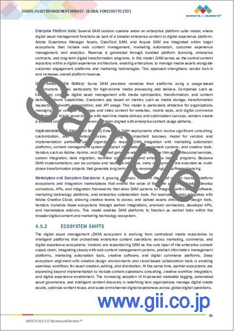 サンプル1:デジタル資産管理の世界市場 (~2031年):提供区分 (ソリューションおよびサービス)・用途 (ブランド&マーケティング資産管理・メディア制作&放送資産管理)・資産タイプ・組織規模・産業・地域別