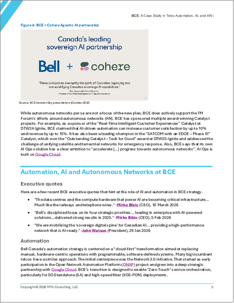 表紙：BCE：通信業界におけるオートメーション・AI・ANのケーススタディ