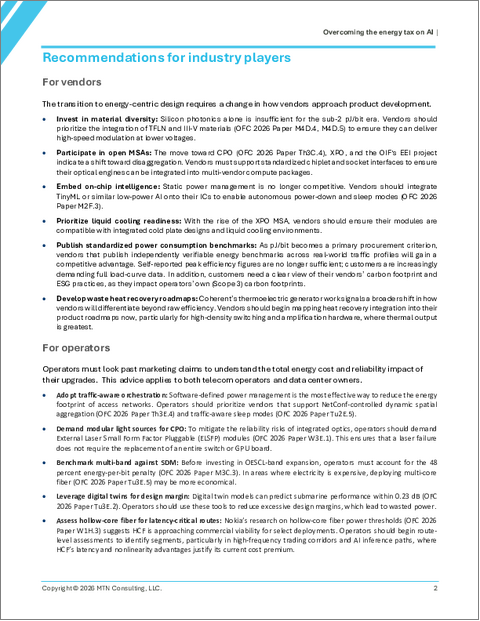 表紙：AIにおけるエネルギー負担の克服：データセンターおよび通信ネットワークにおける気候リスクとエネルギー市場の変動に対処するためのOFC 2026からの示唆