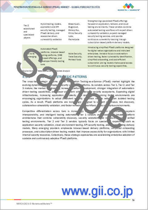 サンプル1：ペネトレーション・テスト・アズ・ア・サービス（PTaaS）市場：オファリング別、攻撃対象領域別、組織規模別、業界別、地域別 - 2031年までの予測