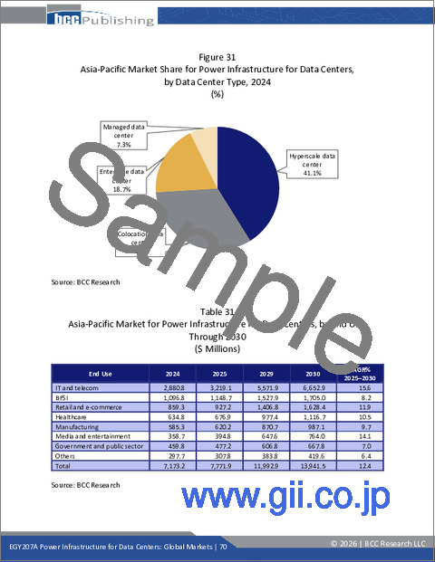 サンプル2：データセンター向け電力インフラ：世界市場