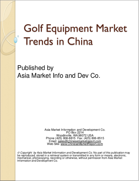 表紙：中国のゴルフ用品の市場動向