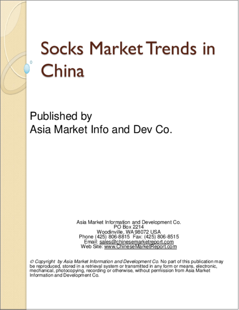 表紙：中国の靴下市場の動向